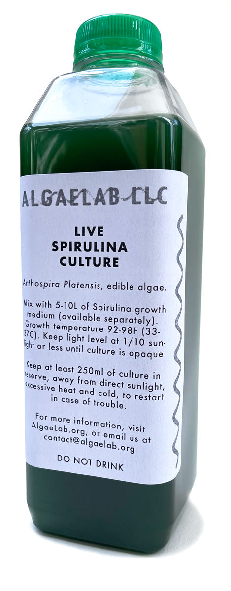 AlgaeLab Live Spirulina with NO FAIL Guarantee & Free U.S. Shipping!